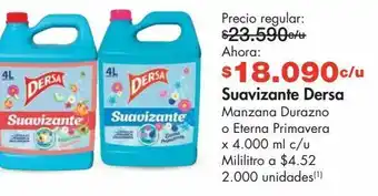 Metro Suavizante dersa x 4000ml oferta