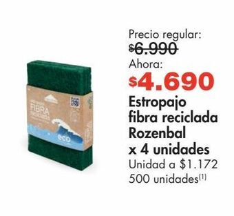 Metro Estropajo fibra reciclada rozenbal x 4un oferta