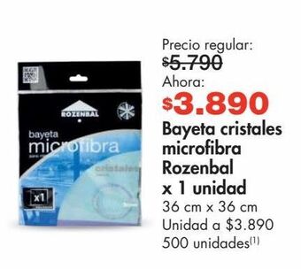 Metro Bayeta cristales microfibra rozenbal x 1un oferta