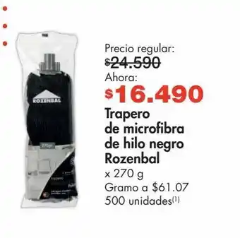 Metro Trapero de microfibra de hilo negro rozenbal oferta