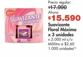 Metro Suavizante floral máxima x 3un oferta