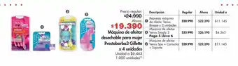 Metro Máquina de afeitar para mujer gillette x 4un oferta