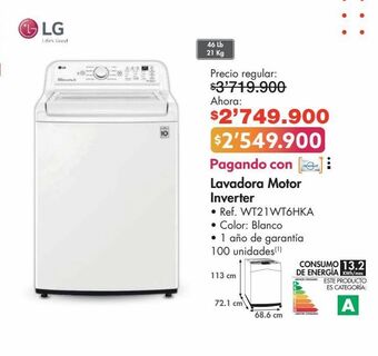 Metro Lavadora lg oferta