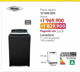 Metro Lavadora haceb oferta