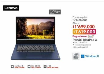 Metro Computador portátil lenovo oferta