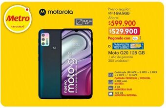 Metro Celular motorola g20 128gb oferta