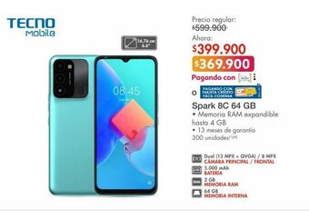 Metro Celular spark 8c 64gb oferta