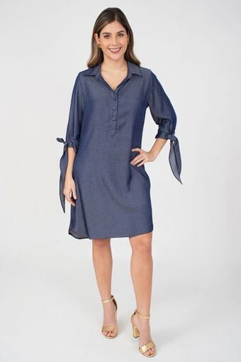 Unipunto Vestido camisero manga al codo. oferta