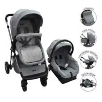 Falabella Coche travel system bebé maddox 4 en 1 gris oferta