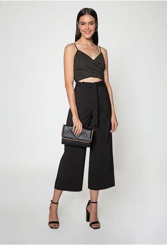ELA Pantalon culotte tiro alto oferta