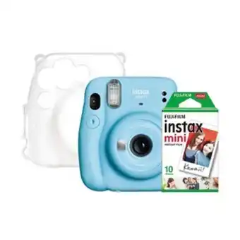 Ktronix Cámara instax fujifilm mini 11 azul + estuche + papel x 10 oferta