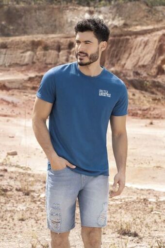 Carmel Camiseta manga corta azul oferta