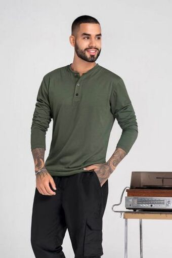 Carmel Camiseta manga larga verde oferta