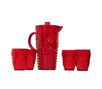 Set jarra 2 litros + 4 vasos acrílico home/ m...