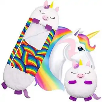 Linio Peluche almohada y saco de dormir - happy nappers grande unicornio bla oferta