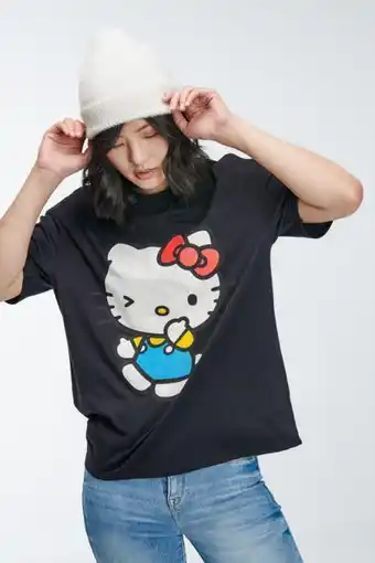 Camiseta manga corta, estampado de hello kitty
