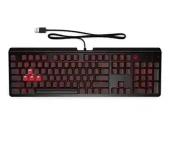 Ktronix Teclado hp alam encoder gaming negro y rojo oferta