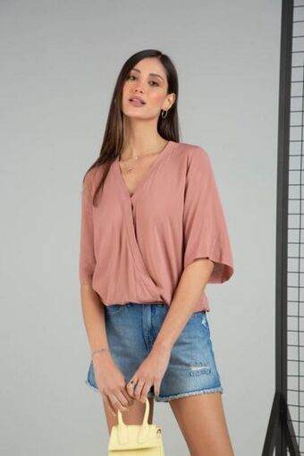 Carmel Blusa manga corta rosado oferta