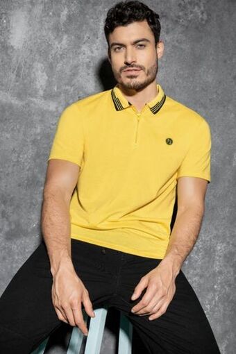 Carmel Polo manga corta amarillo oferta