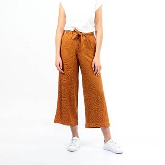 Fuera de Serie Pantalón multicolor crop tiro alto bota flare oferta
