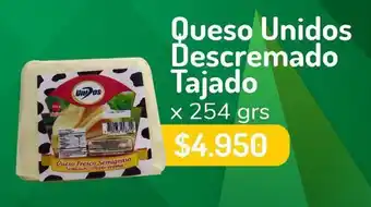El Viejo París Queso Unidos Descremado Tajado x 254g oferta