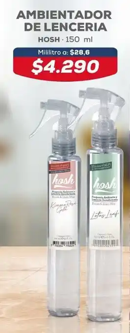 Tiendas D1 Ambientador de Lenceria Hosh 150ml oferta