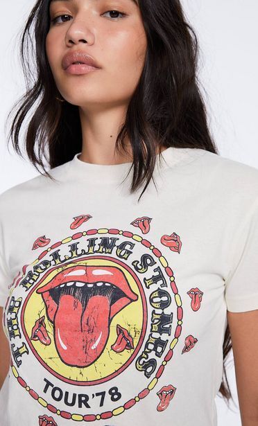 Camiseta rolling best sale stones stradivarius