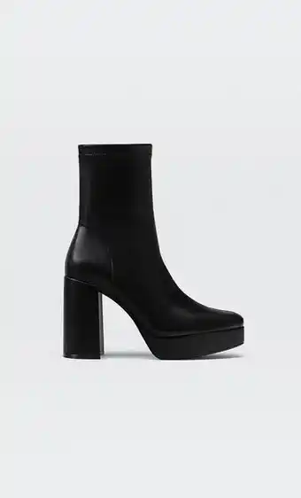 Stradivarius Botines tacón stretch plataforma oferta