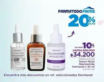 FarmaTodo Serum Facial Nilacinamida Dermanat x 30ml oferta