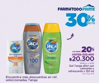 FarmaTodo Gel Tanga After Sun Calmante y Refrescante x 150ml oferta