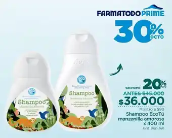 FarmaTodo Shampoo Eco Tú Manzanilla Amorosa x 400ml oferta