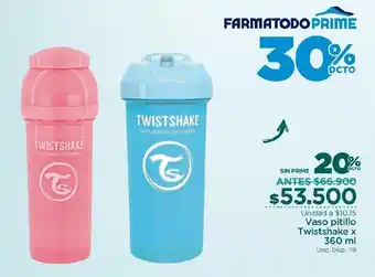 FarmaTodo Vaso Pitillo Twistshake x 360ml oferta