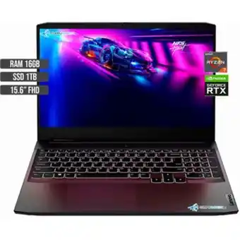 Linio Portatil lenovo ideapad amd ryzen 7 5800h ssd 1tb ram 16gb rxt 3050 oferta