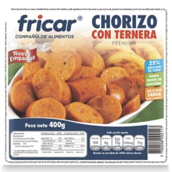 Makro Chorizo ternera fricar 400gen6u oferta