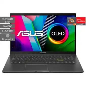 Portátil asus vivobook pro 15 oled 15.6 pulgadas amd ryzen r5 8gb 512gb