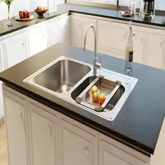 Tienda Cerámica Corona Lavaplatos doble tanque empotrable 84x56cm. oferta