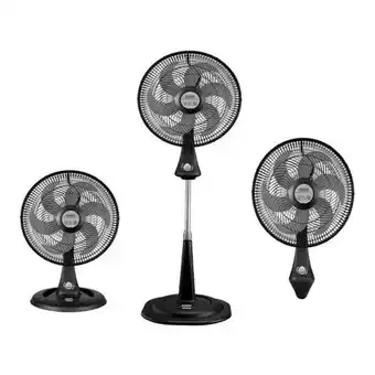 Mercado Libre Ventilador samurai turbo silence maxx 3 en 1 turbo negro con 6 aspas color gris de plástico, 18" de diámetro 110 v oferta