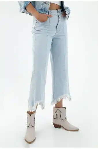 Tennis Jean para mujer bota recta azul claro oferta