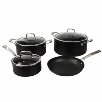 Alkosto Batería de cocina 7 piezas free home antiadherente tapa de vidrio elegance oferta