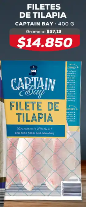 Tiendas D1 CAPTAIN BAY Filetes de Tilapia 400g oferta
