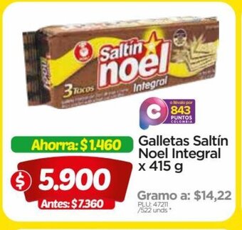 Surtimax Galletas Saltin Noel Integral x 415g oferta