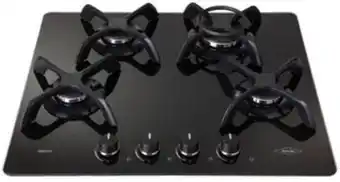 Ktronix Cubierta haceb 60 cms 4 puestos gas natural cristal asl cg mando frontal negro oferta