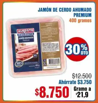 Alkosto Jamon de Cerdo Ahumado Premium 400 gramos oferta