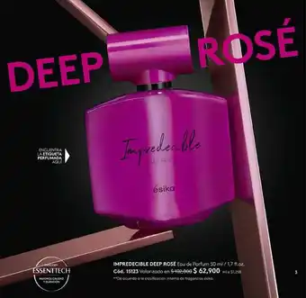 Ésika Impredecible Deep Rosé Eau de Parfum 50ml oferta