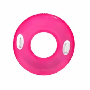 Alkosto Flotador inflable aro rosado neón con asas intex oferta