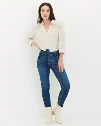 Julio Jeans skinny con banda y botones metálicos oferta