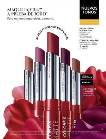 Ésika Colorfix Labial 24H 2g .07oz oferta