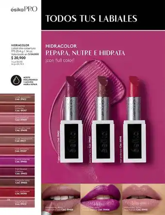 Ésika Hidracolor Labial Alta Cobertura SPF25 4g / .14oz oferta