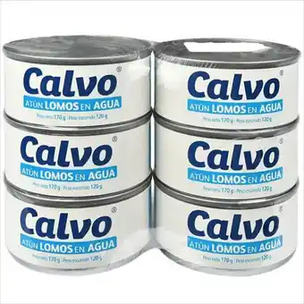 Éxito Calvo atún lomos en agua 6 unidades / 170 g oferta