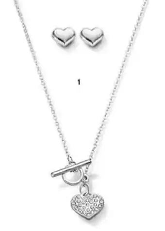 Estuche Truly Heart (collar+ aretes) 42 o 49cm o 0.8cm